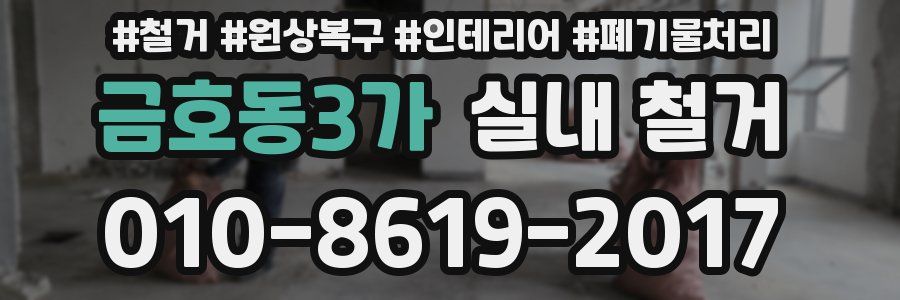 금호동3가 실내 철거