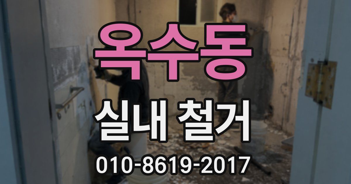 옥수동 실내 철거