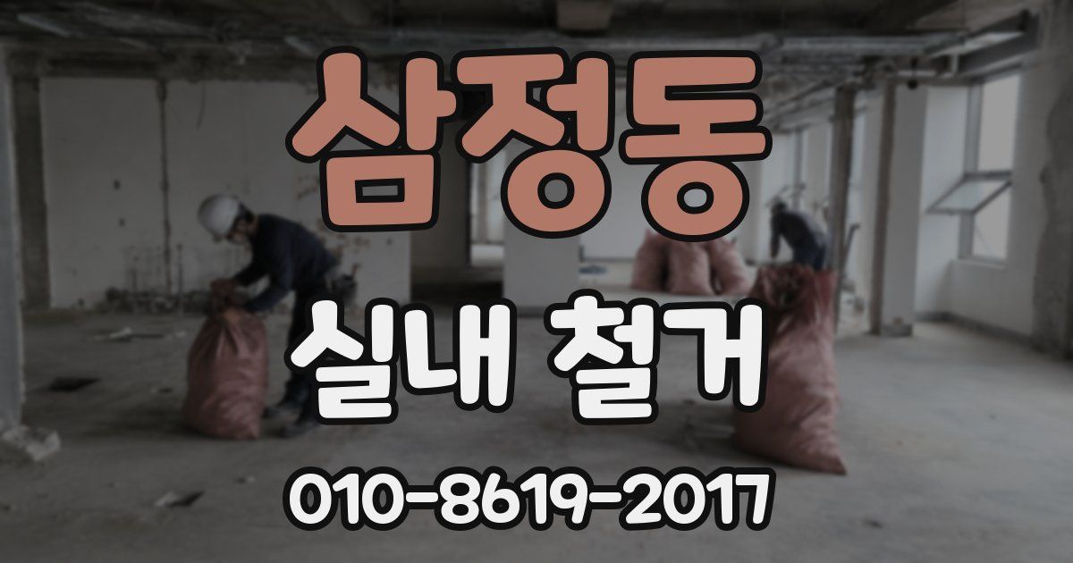 삼정동 실내 철거