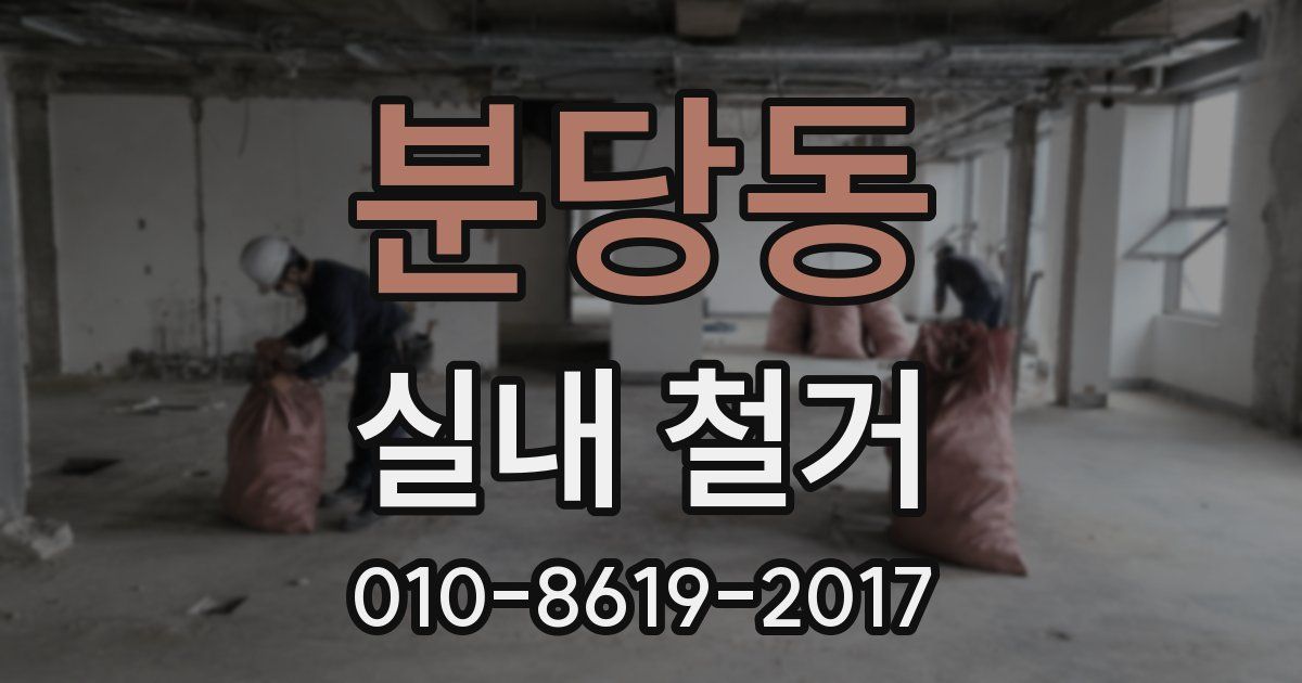 분당동 실내 철거