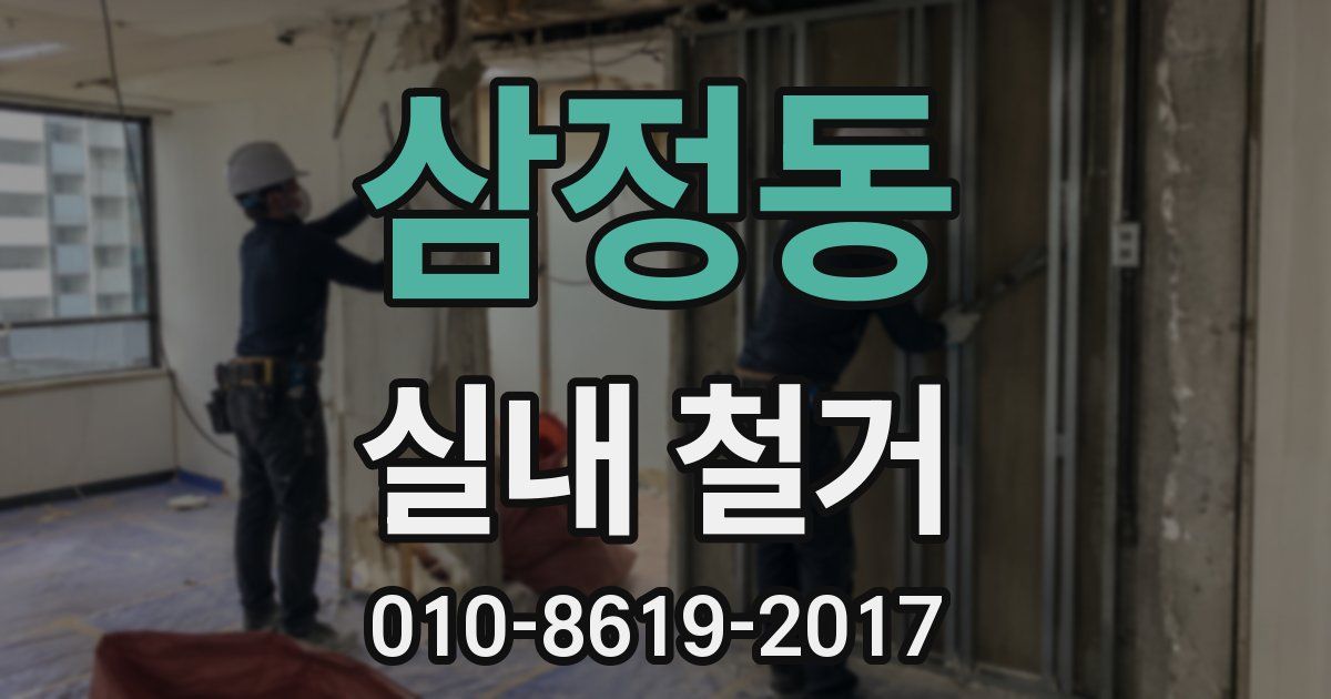 삼정동 실내 철거