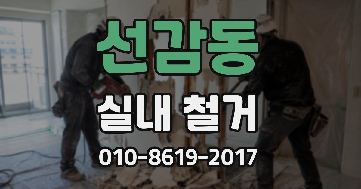 선감동 실내 철거