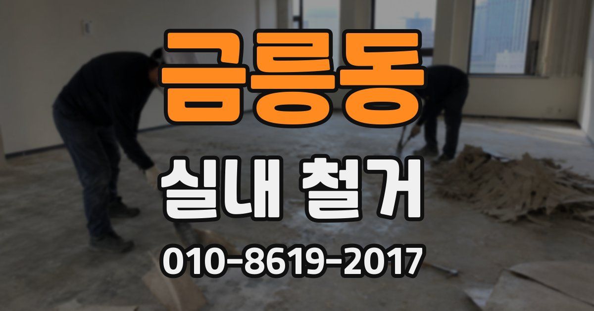 금릉동 실내 철거