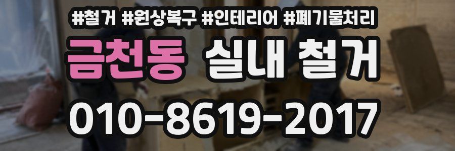금천동 실내 철거
