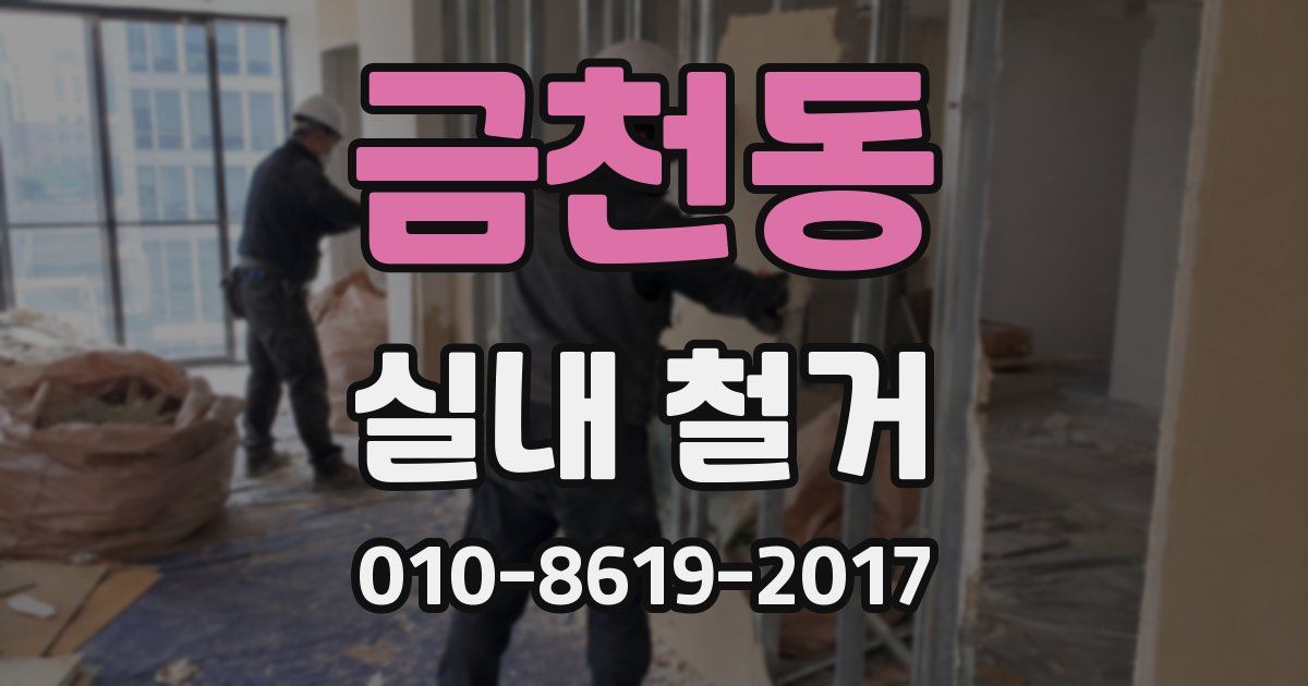 금천동 실내 철거