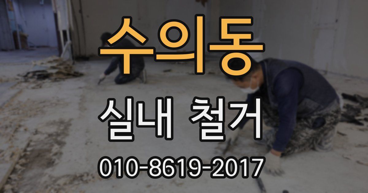 수의동 실내 철거