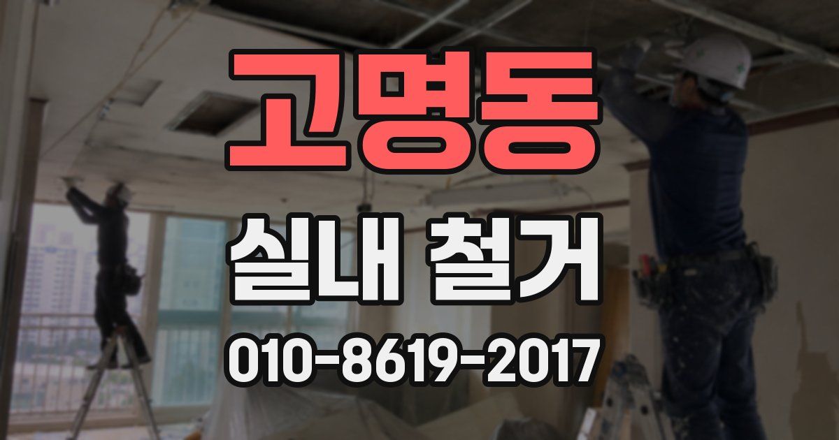 고명동 실내 철거