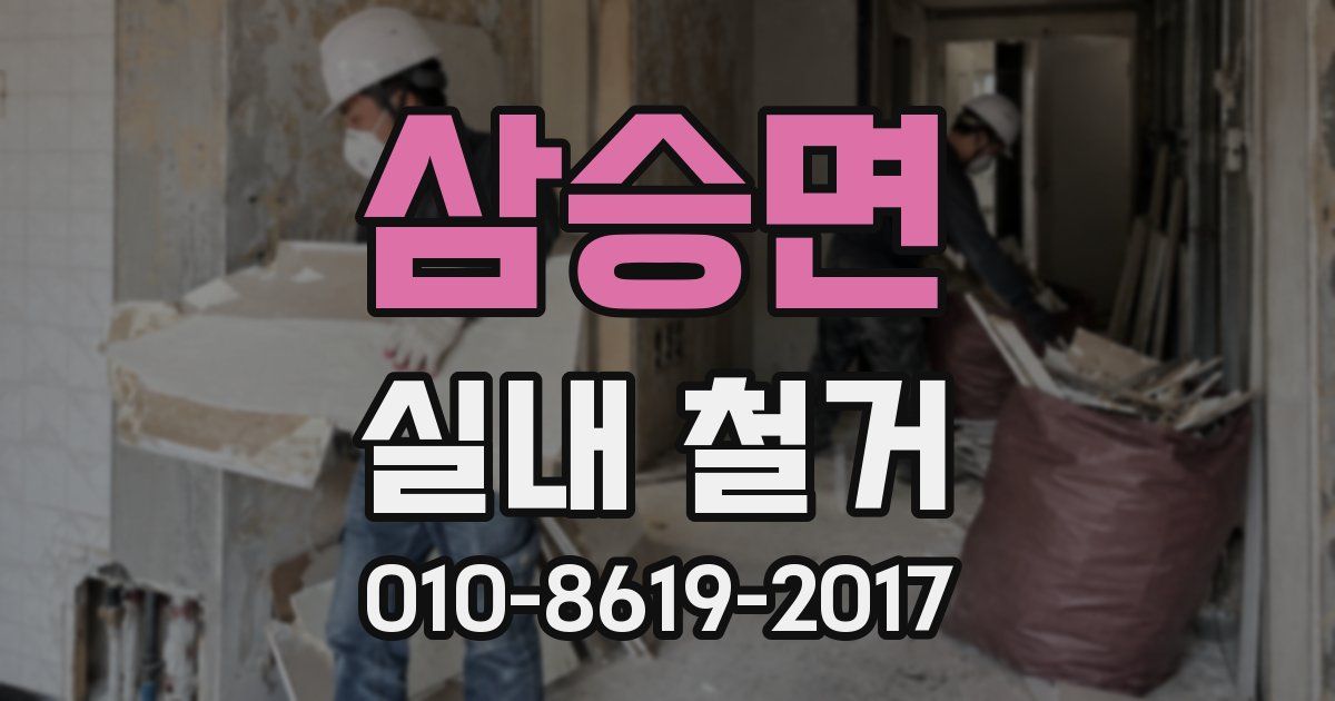 삼승면 실내 철거