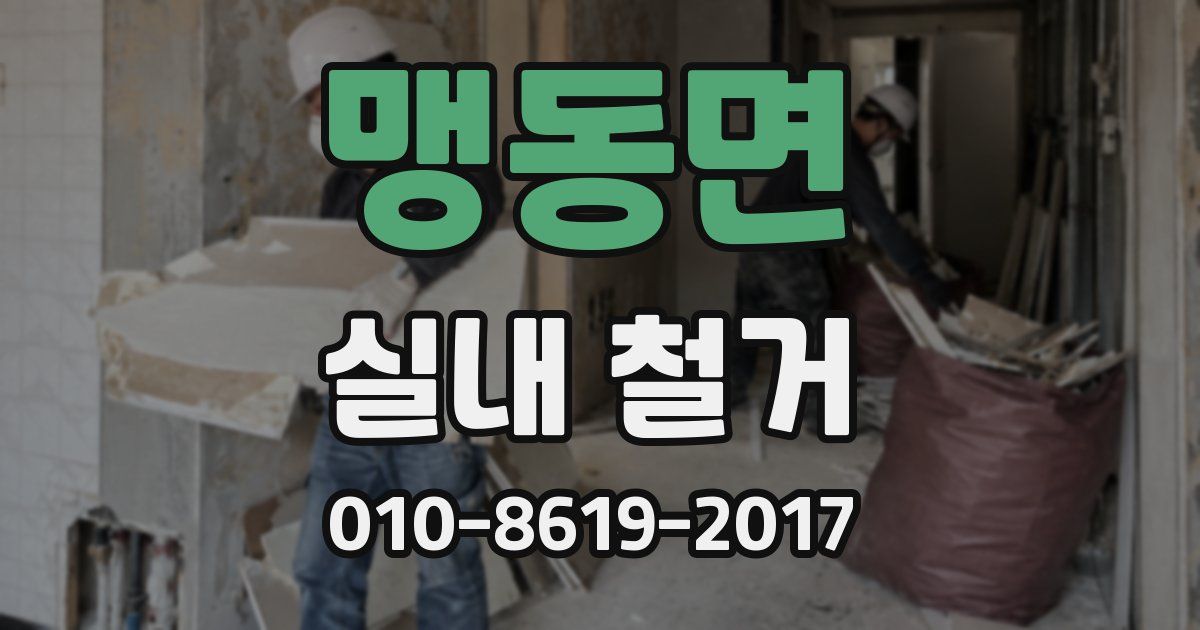 맹동면 실내 철거