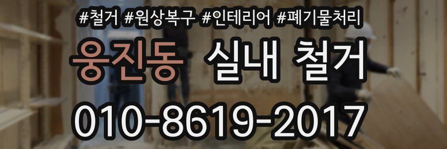 웅진동 실내 철거