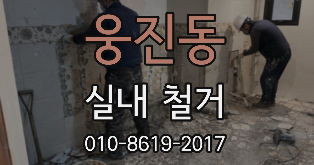 웅진동 실내 철거