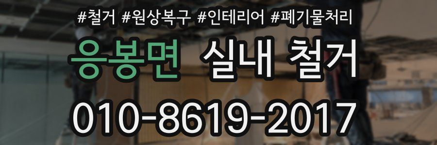 응봉면 실내 철거