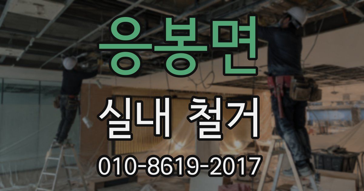 응봉면 실내 철거