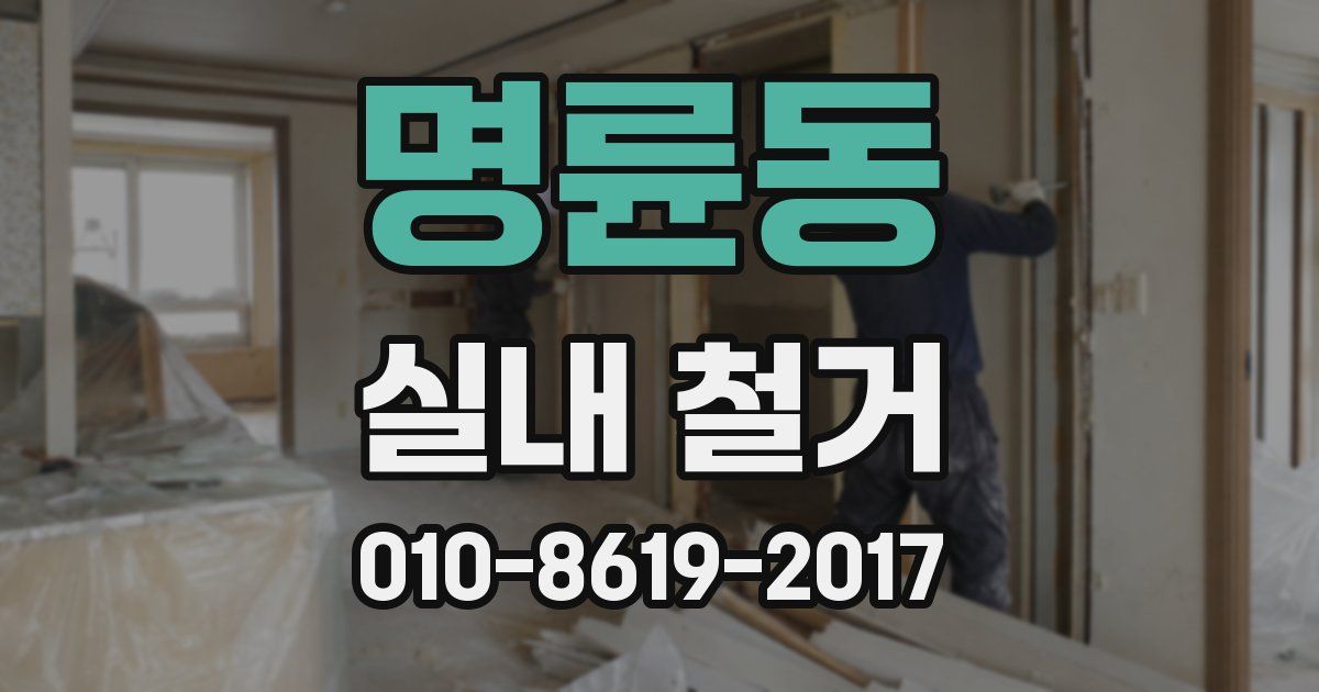 명륜동 실내 철거