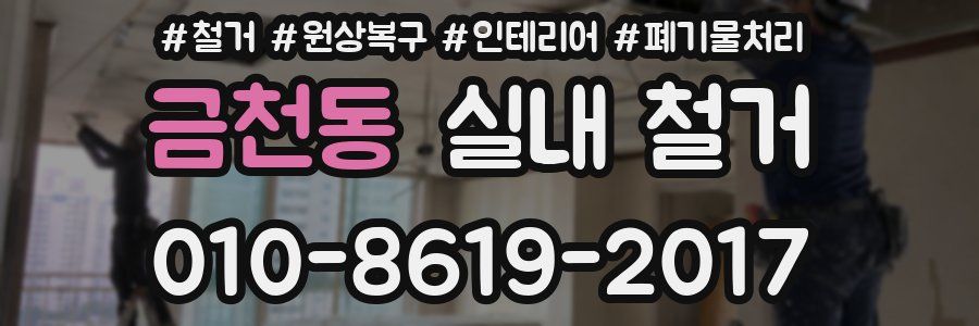 금천동 실내 철거