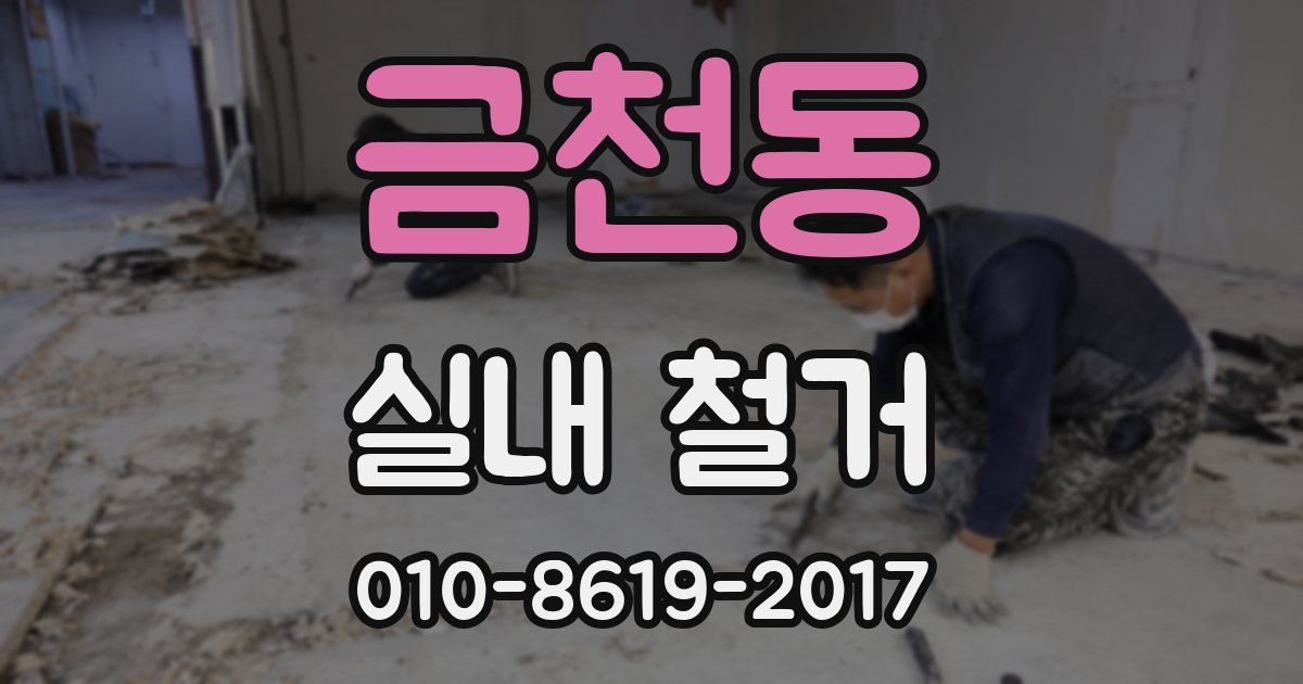 금천동 실내 철거