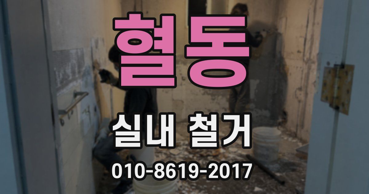 혈동 실내 철거