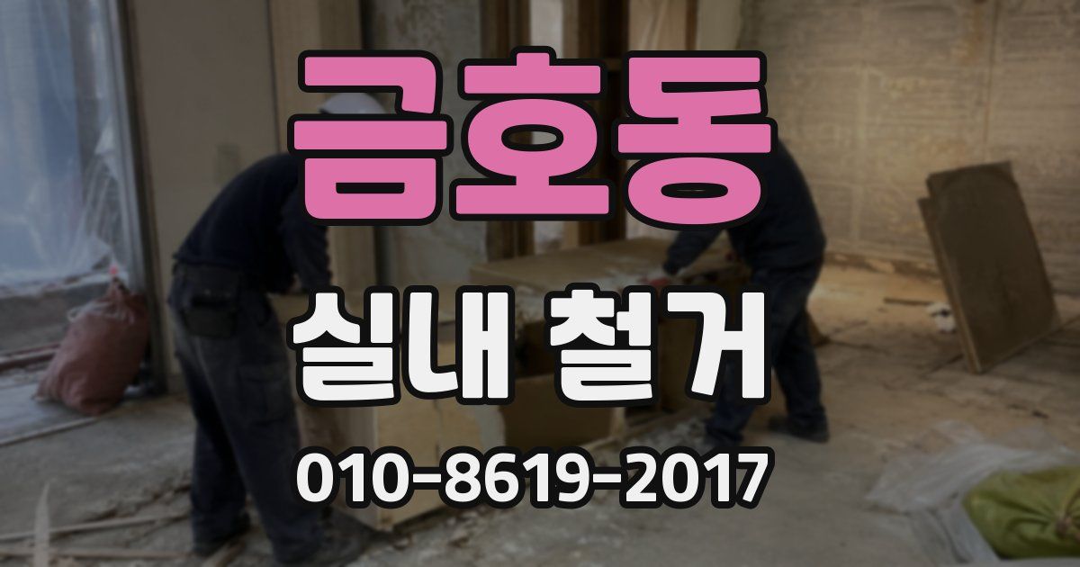 금호동 실내 철거