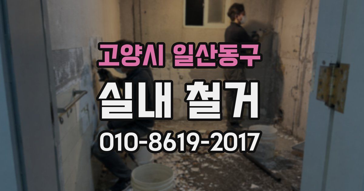 고양시 일산동구 실내 철거