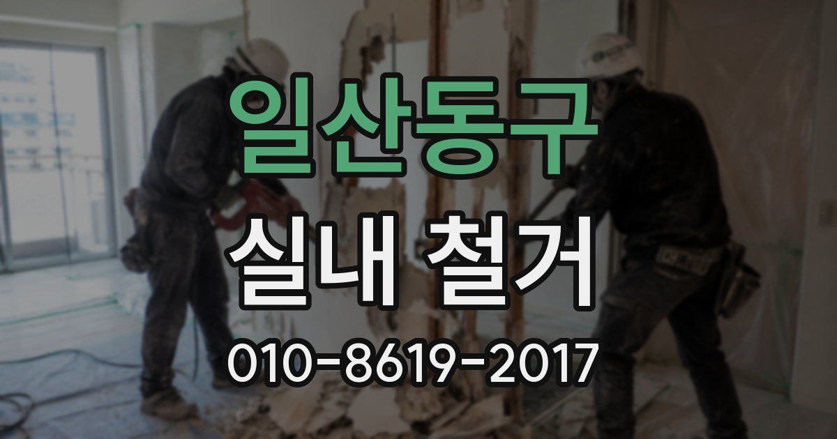 일산동구 실내 철거