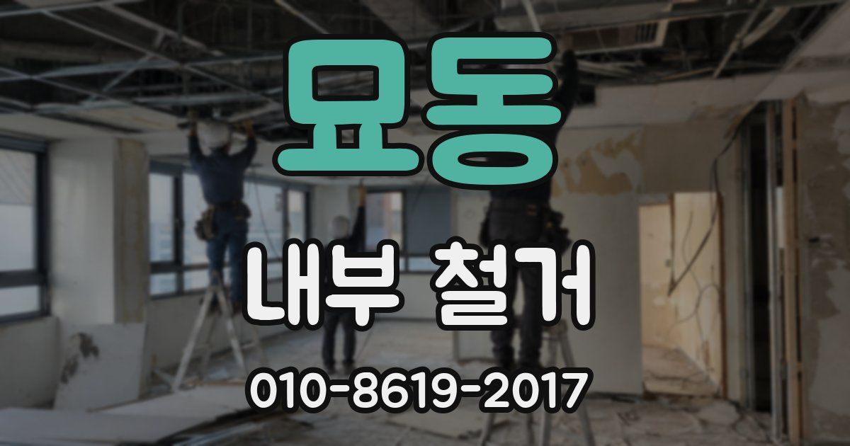묘동 내부 철거