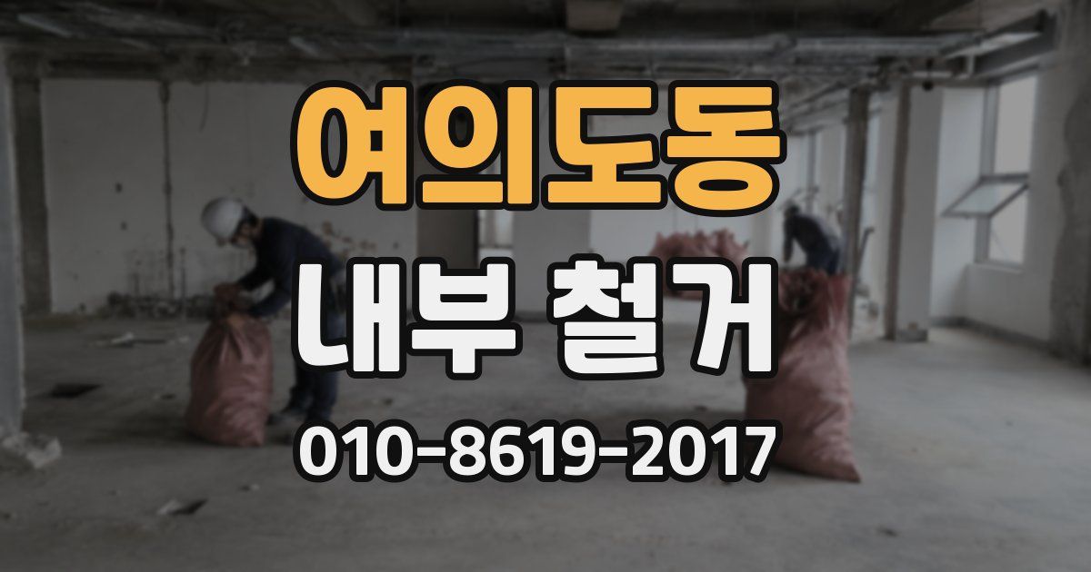 여의도동 내부 철거