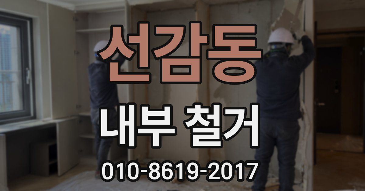 선감동 내부 철거