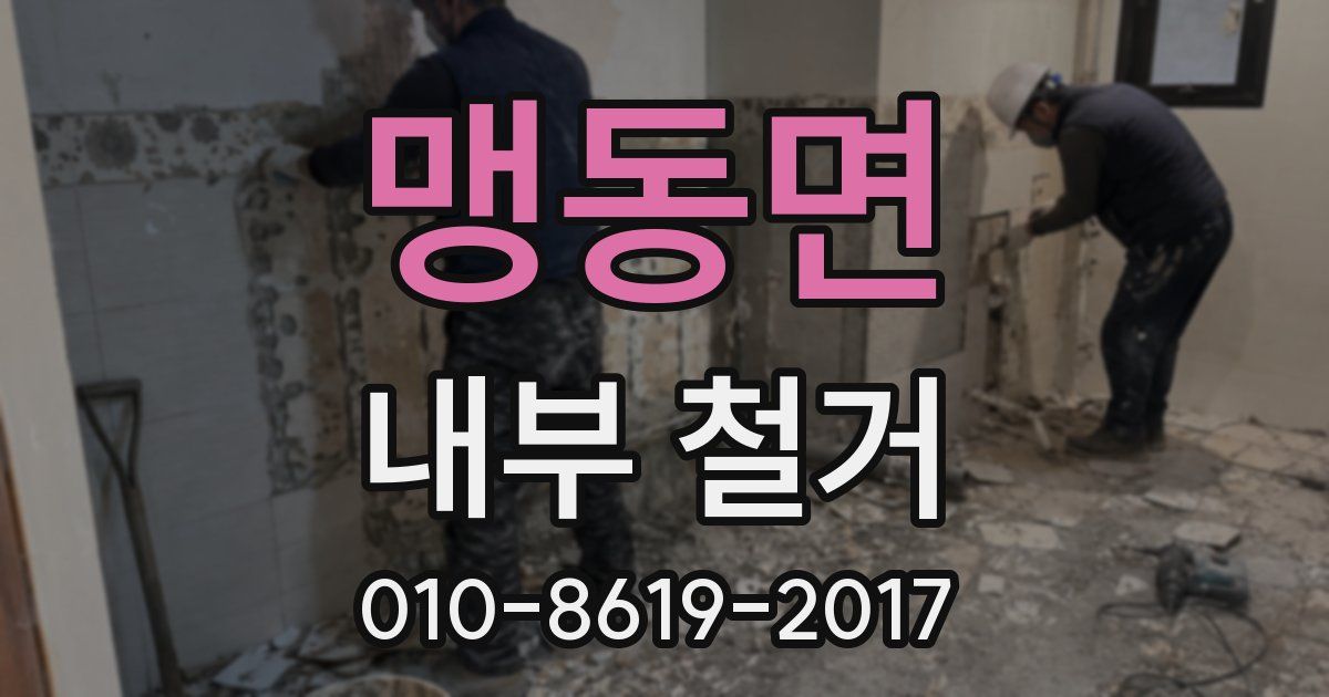 맹동면 내부 철거