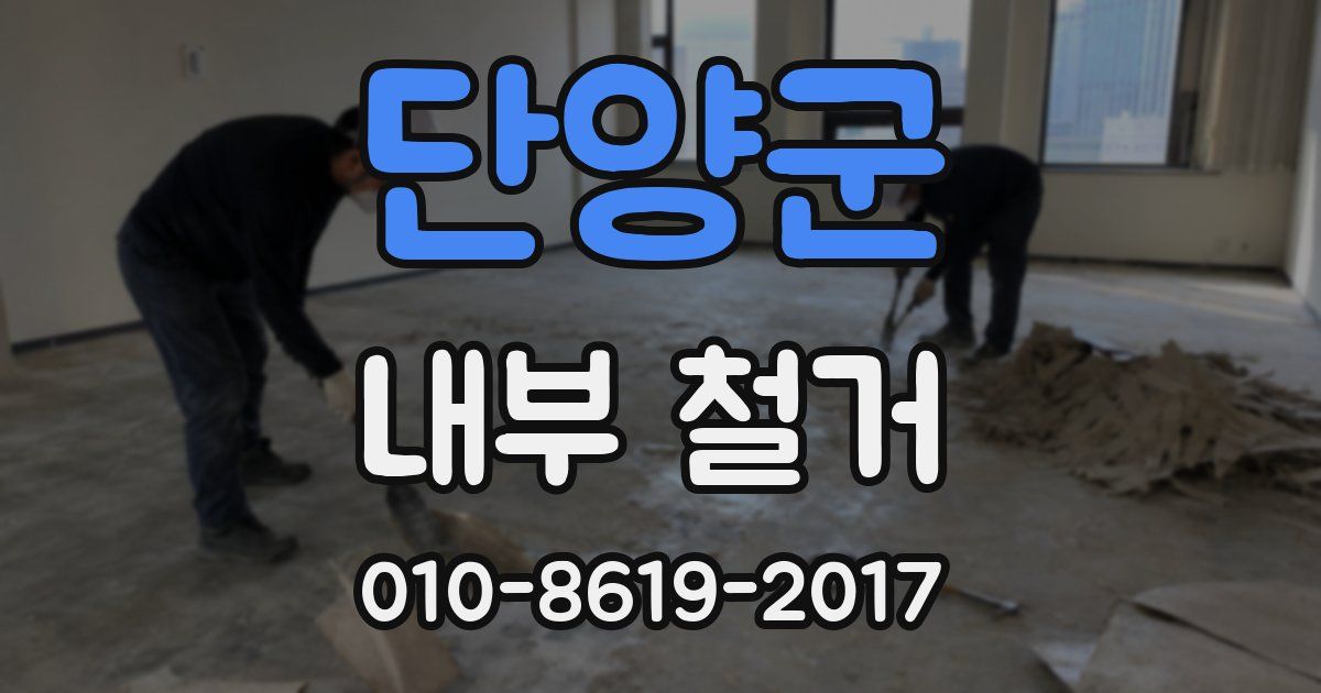 단양군 내부 철거