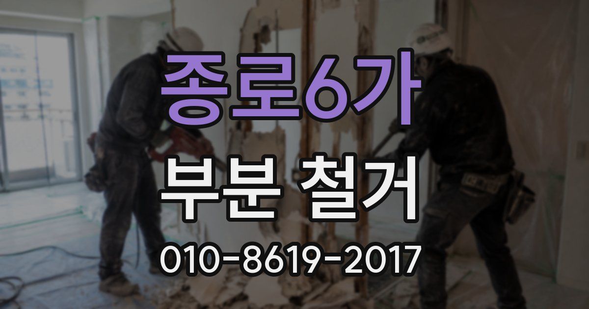 종로6가 부분 철거