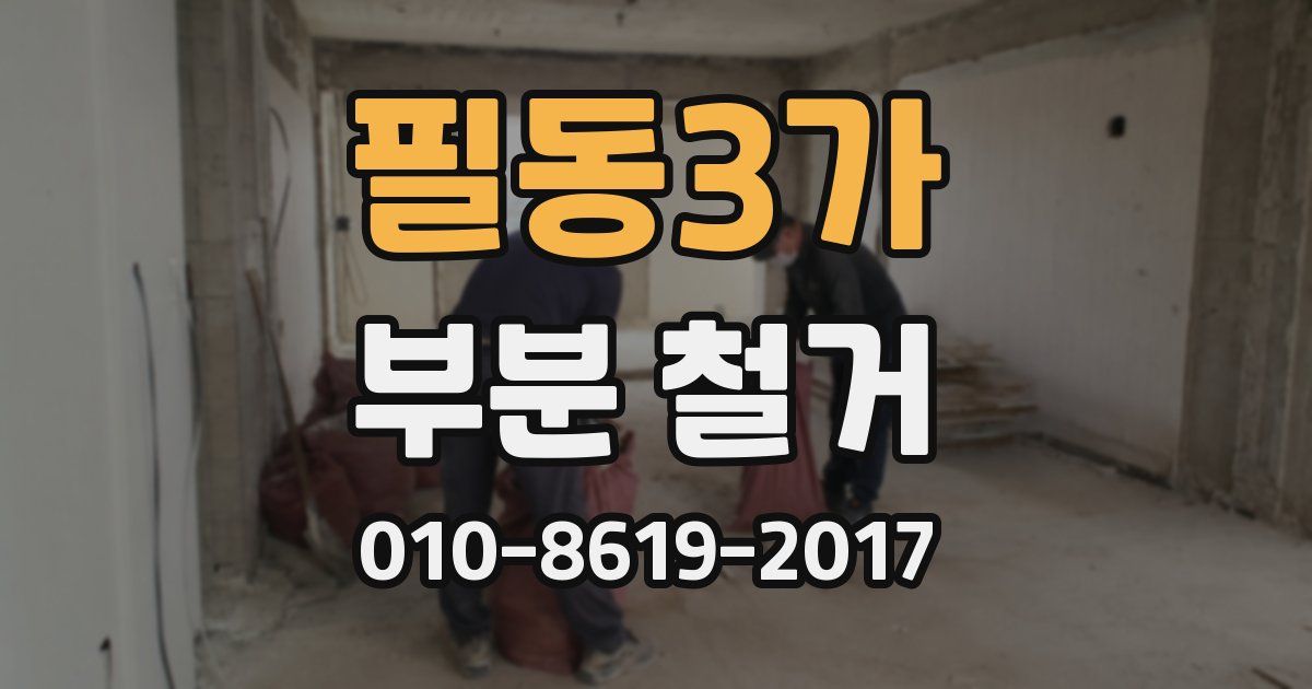 필동3가 부분 철거