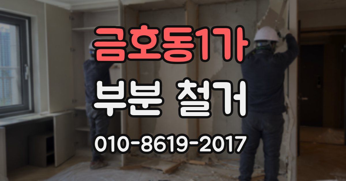 금호동1가 부분 철거