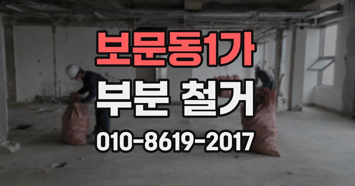 보문동1가 부분 철거