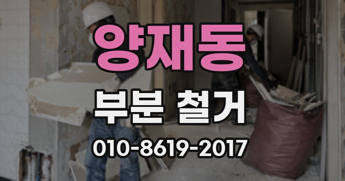 양재동 부분 철거
