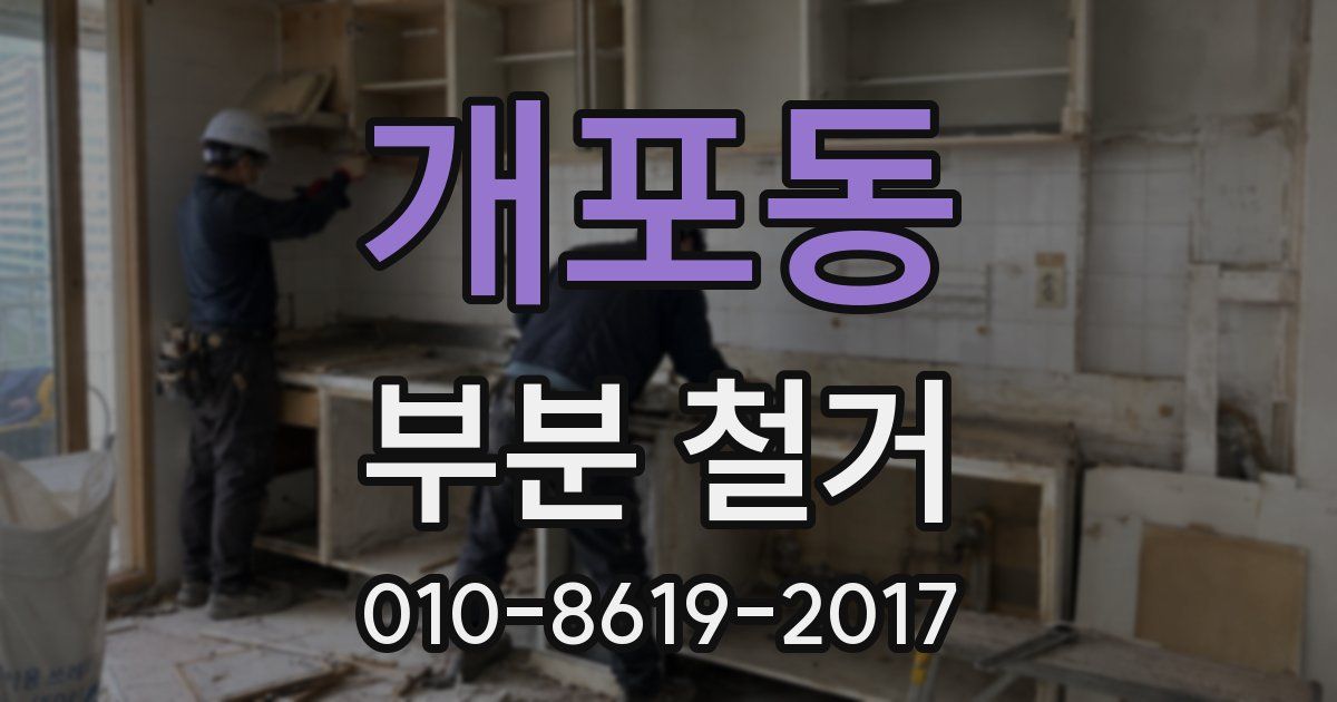 개포동 부분 철거