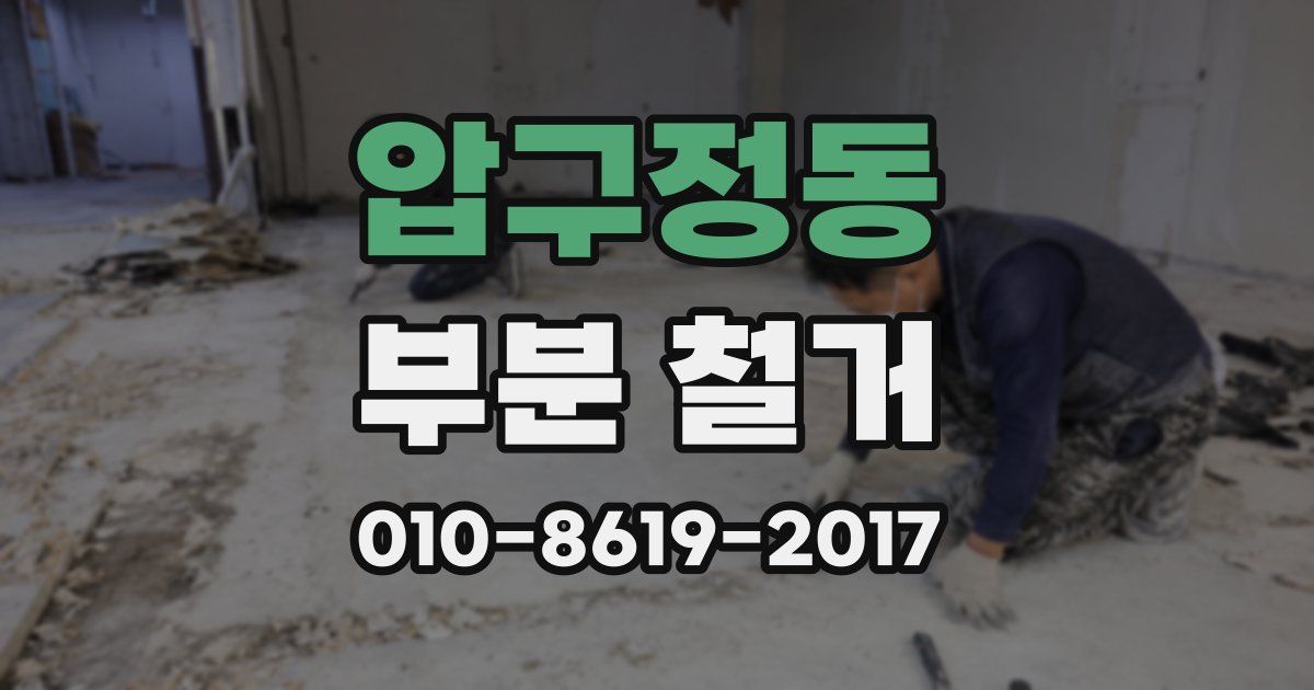 압구정동 부분 철거