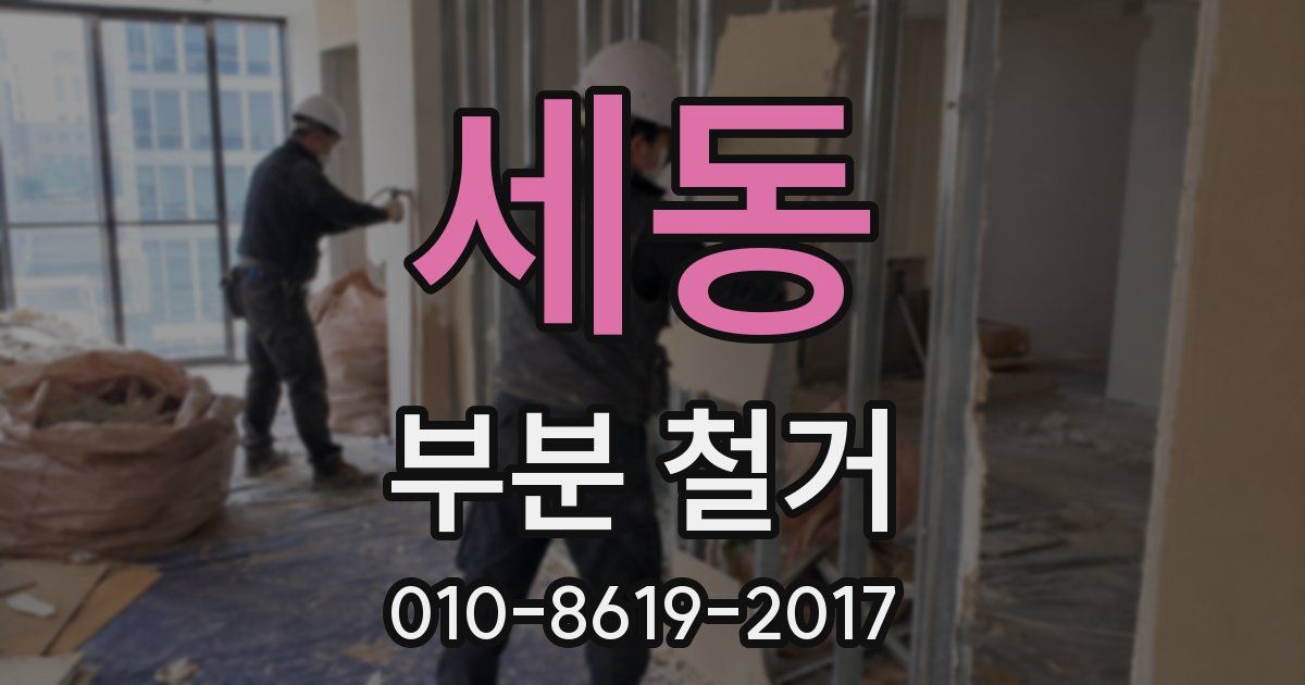 세동 부분 철거
