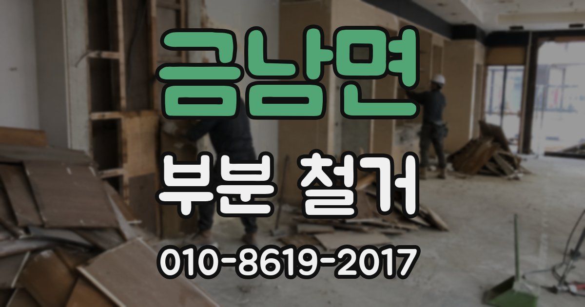 금남면 부분 철거