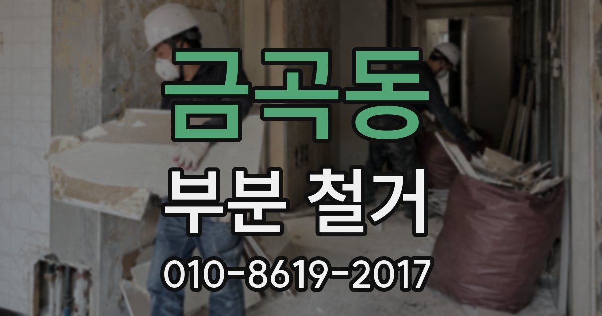 금곡동 부분 철거