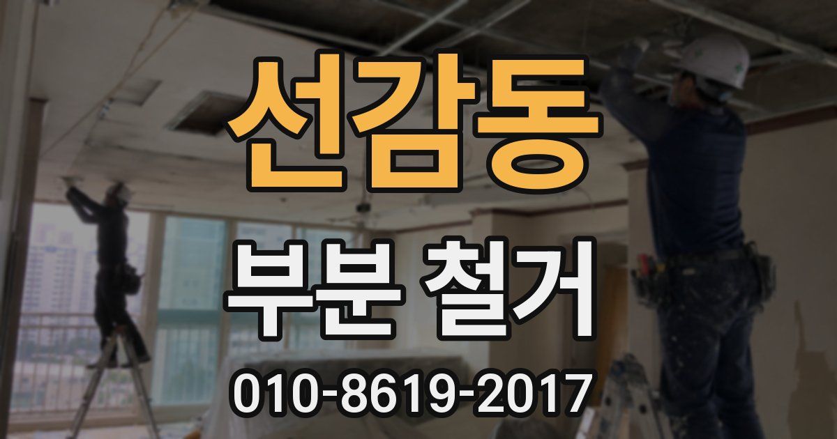선감동 부분 철거