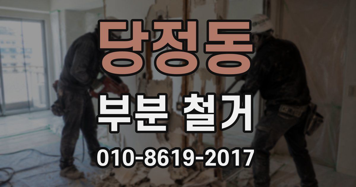 당정동 부분 철거