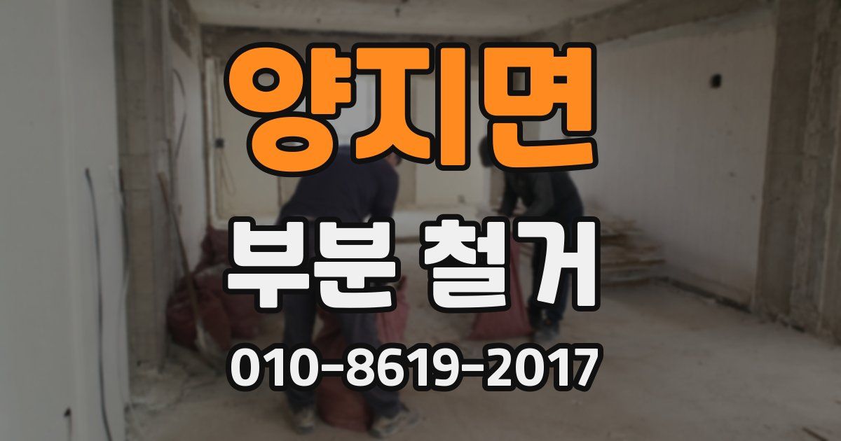양지면 부분 철거