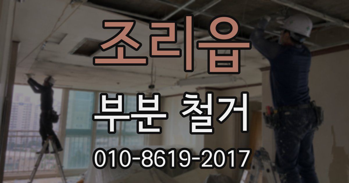 조리읍 부분 철거