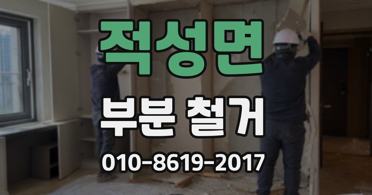 적성면 부분 철거