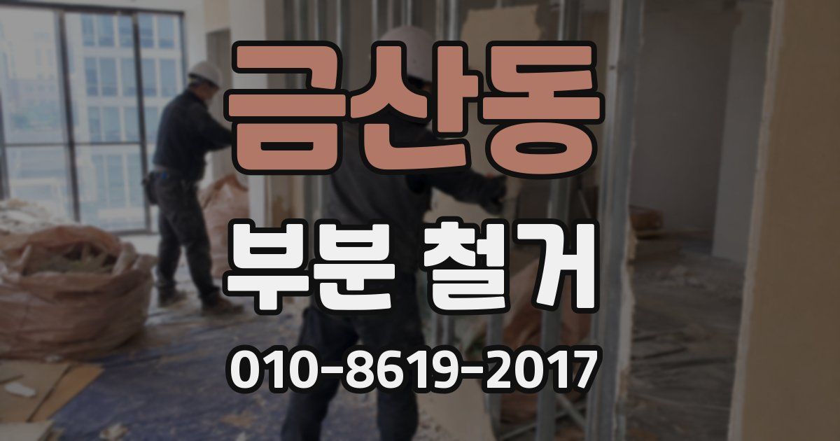 금산동 부분 철거
