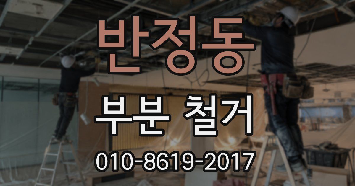 반정동 부분 철거