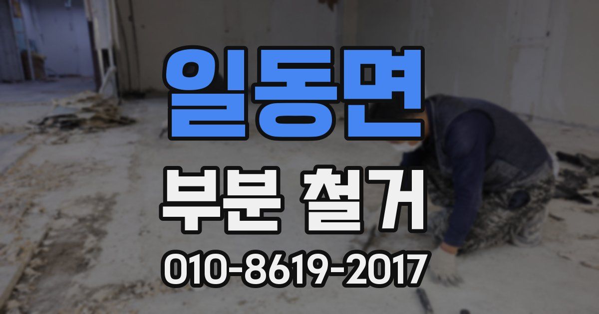 일동면 부분 철거