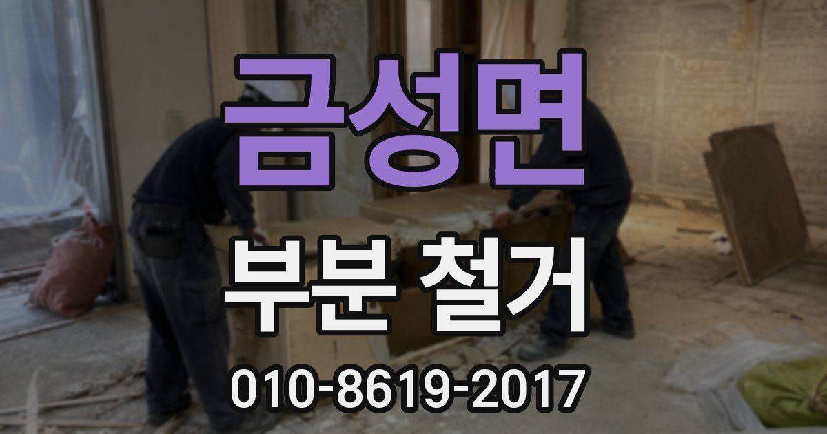 금성면 부분 철거