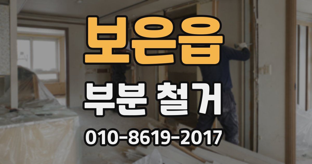 보은읍 부분 철거
