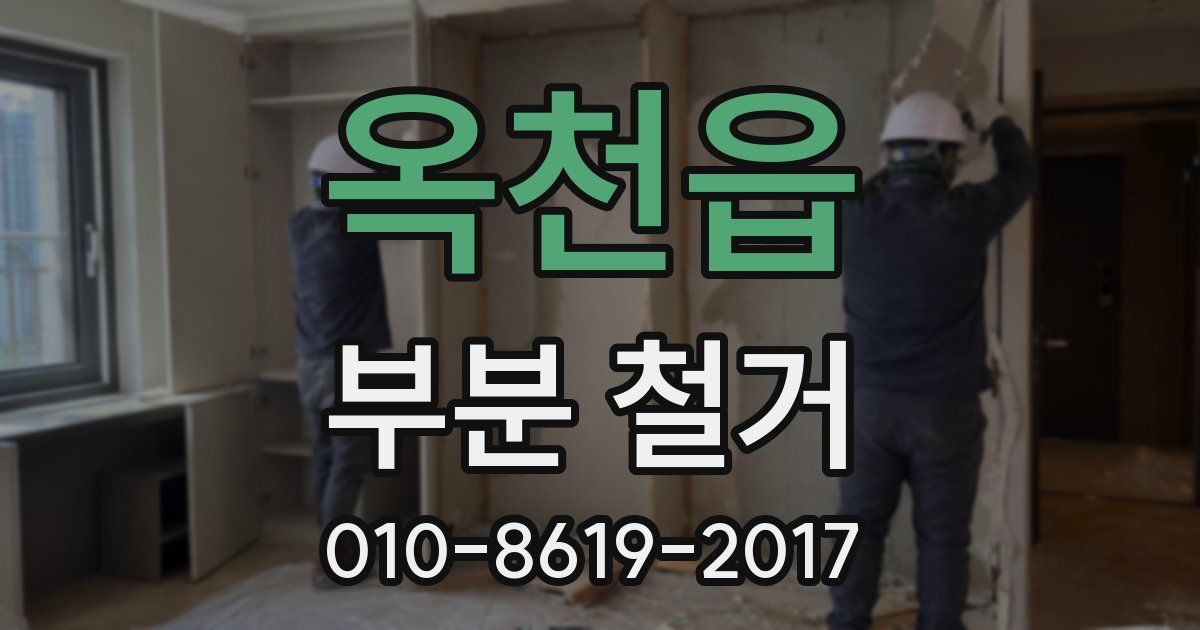 옥천읍 부분 철거